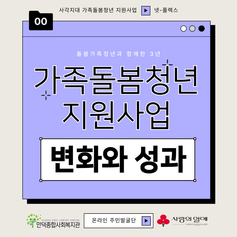 사각지대 가족돌봄청년 지원사업 3년간의 변화와 성과!