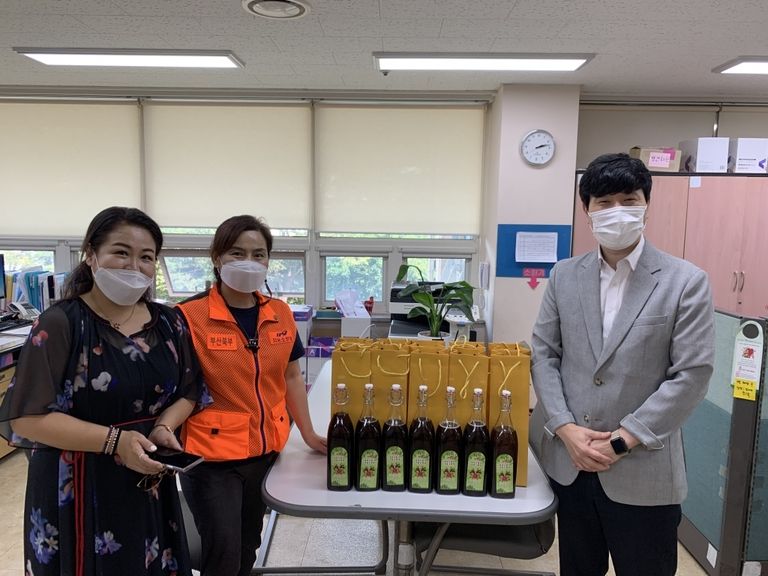 만덕119소방안전센터 의용소방대에서 직접 만든 매실청을 전달해주셨습니다!~
